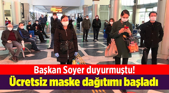 İzmir'de ücretsiz maske dağıtımı başladı