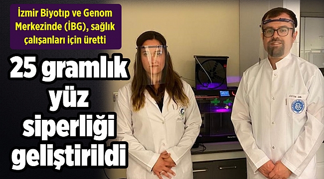 Sağlık çalışanları için 25 gramlık yüz siperliği geliştirildi