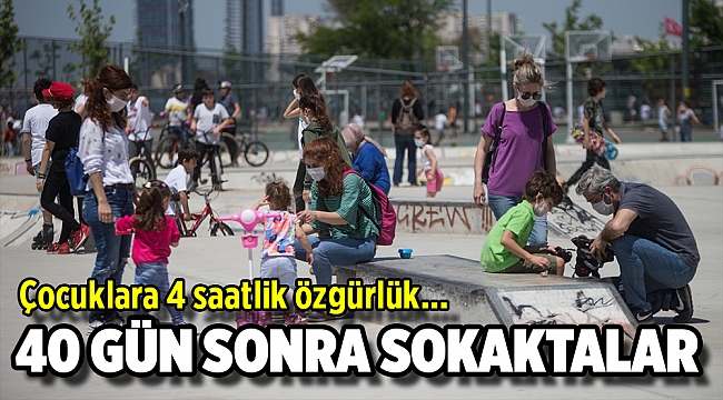 40 Gün sonra parklarda yeniden çocuk neşesi