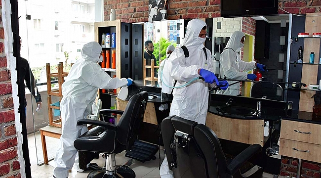 Berberler ve kuaförler ilaçlandı!