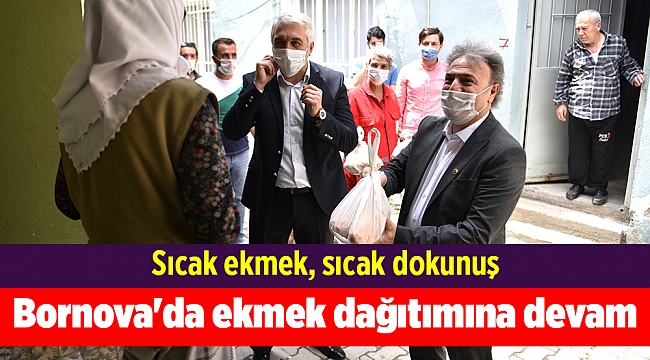 Bornova'da ekmek dağıtımı devam ediyor