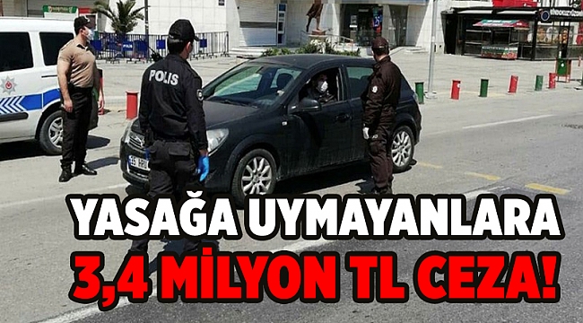 İzmir'de 1589 kişiye 3,4 milyon lira ceza