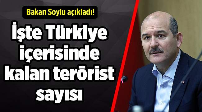 Bakan Soylu açıkladı! İşte Türkiye içerisinde kalan terörist sayısı