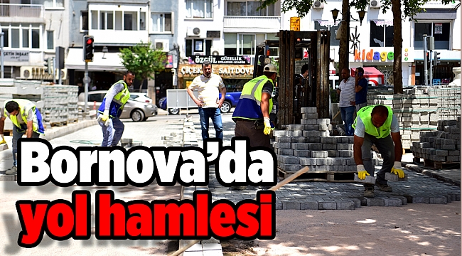 Bornova’da yol hamlesi