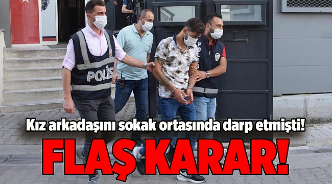 Bulvarın ortasında kız arkadaşını darp eden şüpheli, serbest bırakıldı