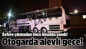 İzmir'de park halindeki otobüs yandı, faciadan dönüldü!