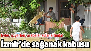 İzmir'de sağanak kabusu: Evler, iş yerleri, arabalar sular altında!