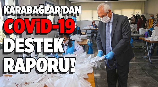 Karabağlar yüz binlerce maskeyle binlerce litre dezenfektanı ücretsiz sundu