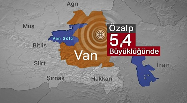 Van'ın Özalp ilçesinde 5,4 büyüklüğünde deprem! AFAD ve Kandilli açıkladı