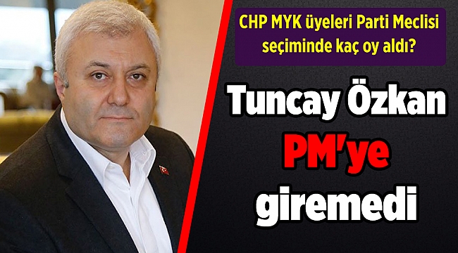 CHP MYK üyeleri Parti Meclisi seçiminde kaç oy aldı? Tuncay Özkan PM&#039;ye giremedi