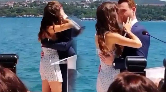 Hande Erçel'in Kerem Bursin ile uzun öpüşme sahnesi kafaları karıştırdı