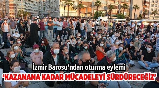 İzmir Barosu'ndan oturma eylemi