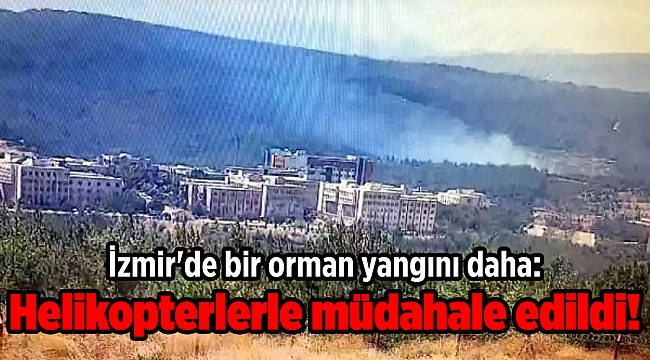 İzmir&#039;de bir orman yangını daha: Helikopterlerle müdahale edildi!