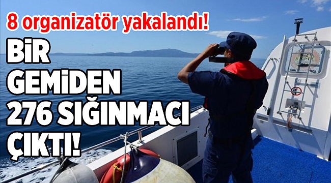 İzmir merkezinde sığınmacı operasyonu: Bir gemiden 276 kişi çıktı!