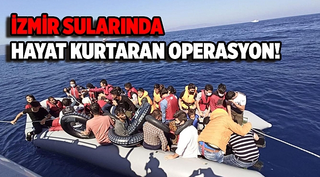 İzmir sularında 44 göçmen kurtarıldı