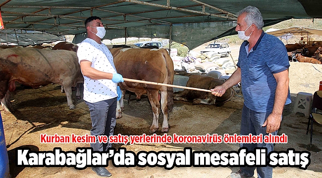 Karabağlar’da sosyal mesafeli satış