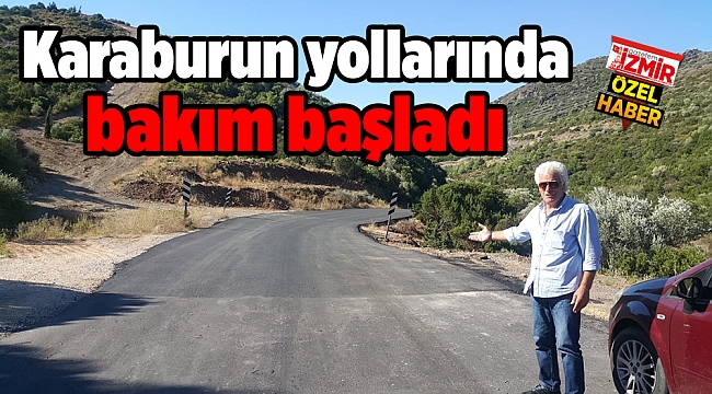 Karaburun yollarında bakım başladı