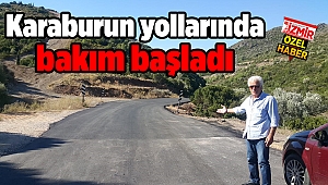 Karaburun yollarında bakım başladı