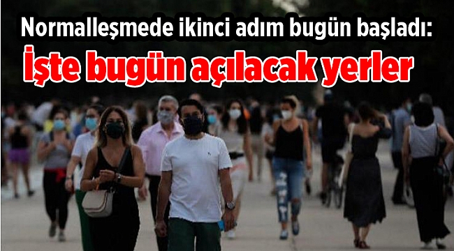 Normalleşmede ikinci adım bugün başladı: İşte bugün açılacak yerler