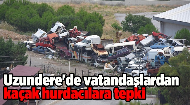 Uzundere'de vatandaşlardan kaçak hurdacılara tepki