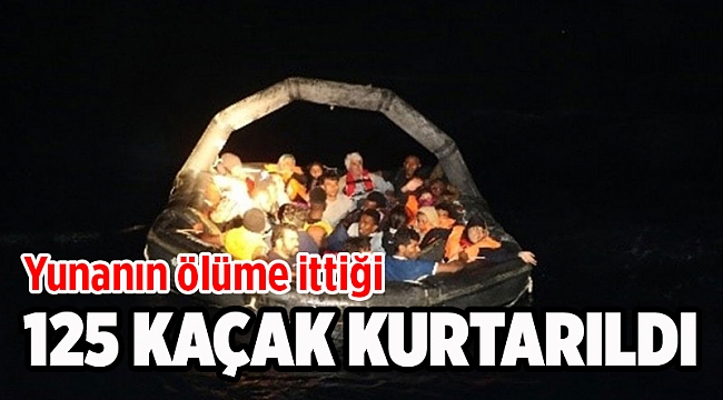 İzmir'de 125 düzensiz göçmen kurtarıldı