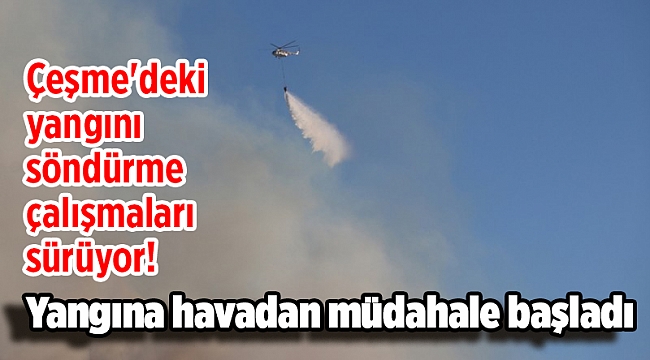 İzmir'deki yangını söndürme çalışmaları sürüyor! Yangına havadan müdahale başladı