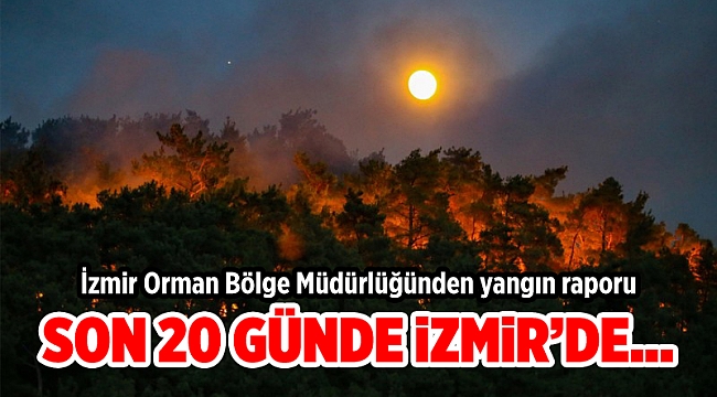 İzmir Orman Bölge Müdürlüğünden yangın raporu