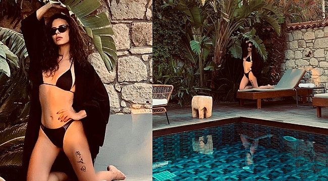 Simge Sağın, havuz başındaki bikinili pozlarıyla büyük beğeni topladı