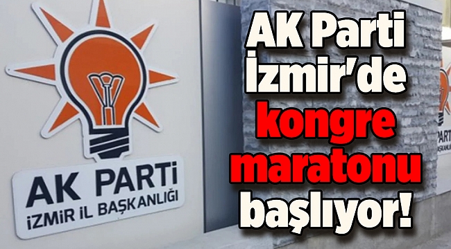 AK Parti İzmir'de kongre maratonu başlıyor!
