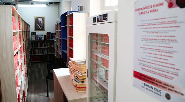 Buca Belediyesi Kütüphanesi’nde özel sterilizasyon önlemi