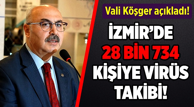 İzmir&#039;de testi pozitif çıkan ve temaslı olan 28 bin 734 kişiye takip!