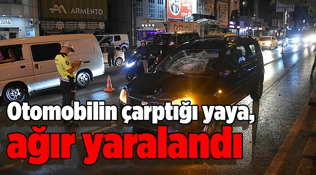 Otomobilin çarptığı yaya, ağır yaralandı