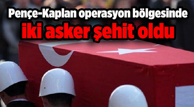 Pençe-Kaplan operasyon bölgesinde iki asker şehit oldu