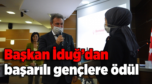 Başkan İduğ’dan başarılı gençlere ödül