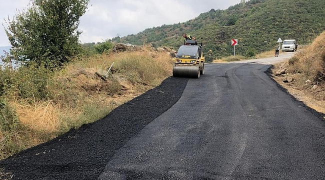 Beydağ'da asfalt çalışması tam gaz devam ediyor