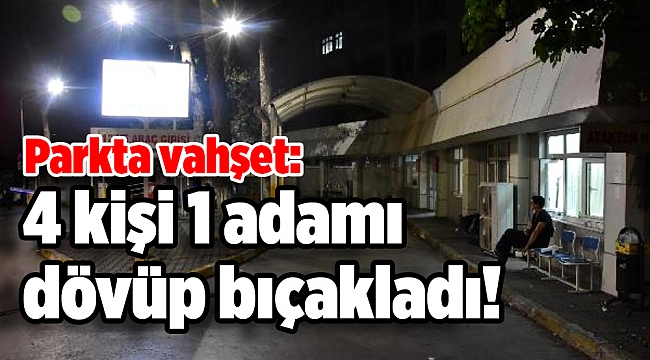 Parkta vahşet: 4 kişi 1 adamı dövüp bıçakladı!