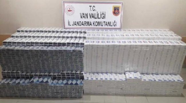 Başkale’de 38 bin 750 paket kaçak sigara ele geçirildi
