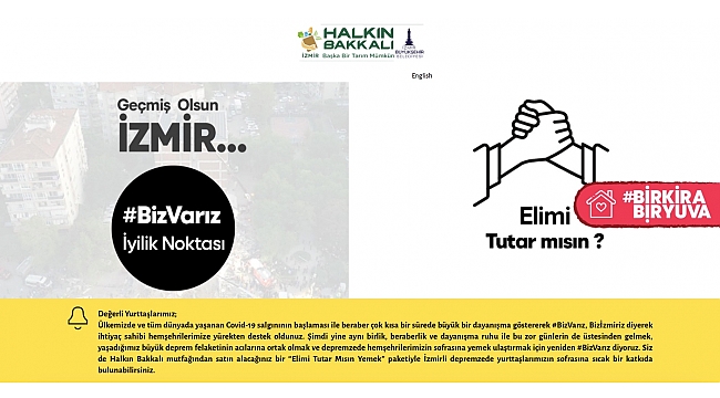 Depremzedelere Halkın Bakkalı üzerinden yatak ve baza desteği