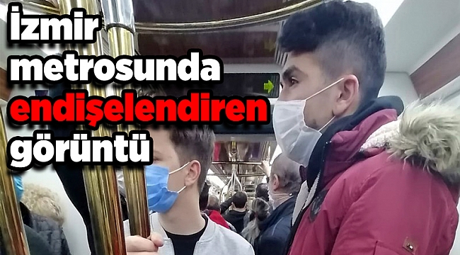 İzmir metrosunda endişelendiren görüntü