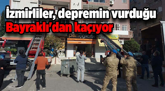İzmirliler, depremin vurduğu Bayraklı'dan kaçıyor