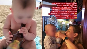 Akılalmaz olay! Bebeğine alkol içirip fotoğraflarını paylaştı