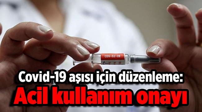 Covid-19 aşısı için düzenleme: Acil kullanım onayı