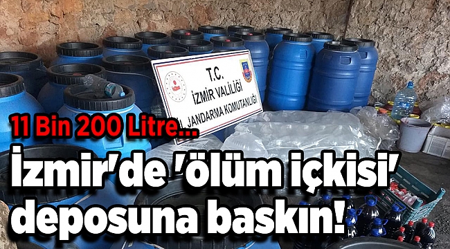İzmir&#039;de &#039;ölüm içkisi&#039; deposuna baskın!
