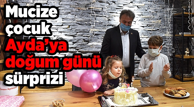 İzmir depreminin simgesi Ayda'ya 4'üncü yaş gününde sürpriz kutlama