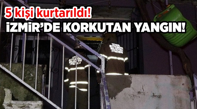 Korkutan yangın! 5 kişi kurtarıldı