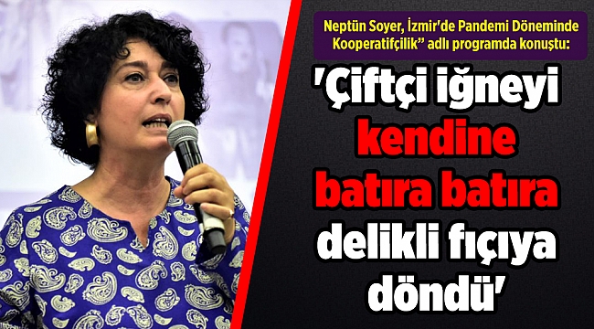 Neptün Soyer: 'Çiftçi iğneyi kendine batıra batıra delikli fıçıya döndü'