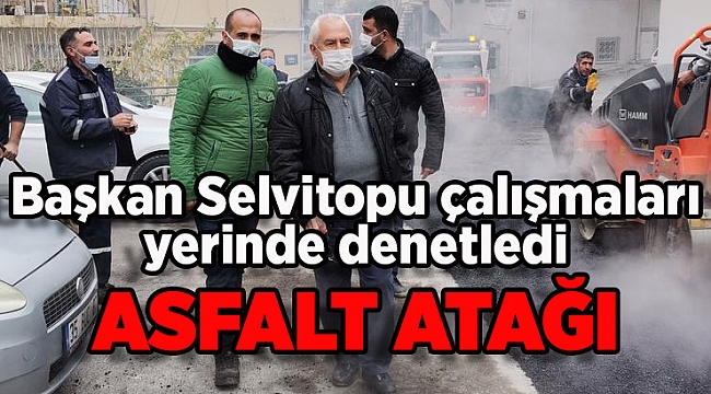 Karabağlar'da boş sokaklarda asfalt atağı