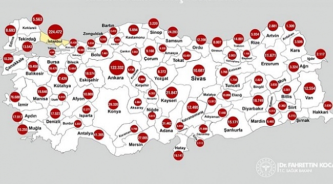 Türkiye’de iller bazında aşı dağılımı açıklandı 