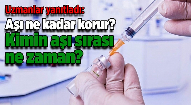 Uzmanlar yanıtladı: Aşı ne kadar korur? Kimin aşı sırası ne zaman?