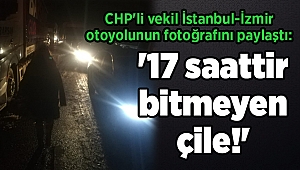 CHP'li vekil İstanbul-İzmir otoyolunun fotoğrafını paylaştı: '17 saattir bitmeyen çile!'
